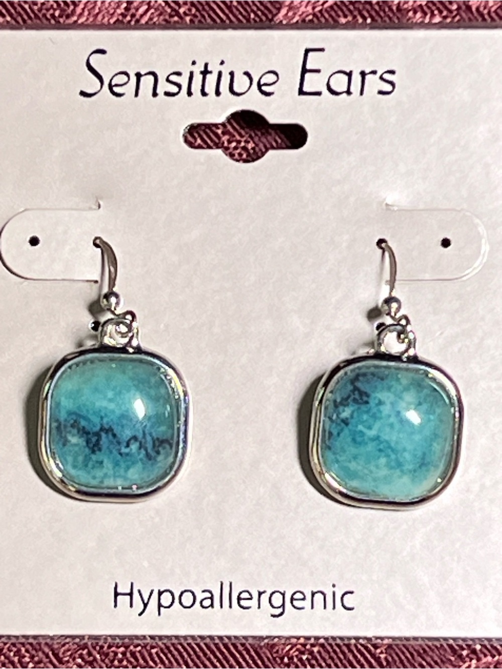 Gorgeous Jade Hypoallergenic Silver Drop Earrings